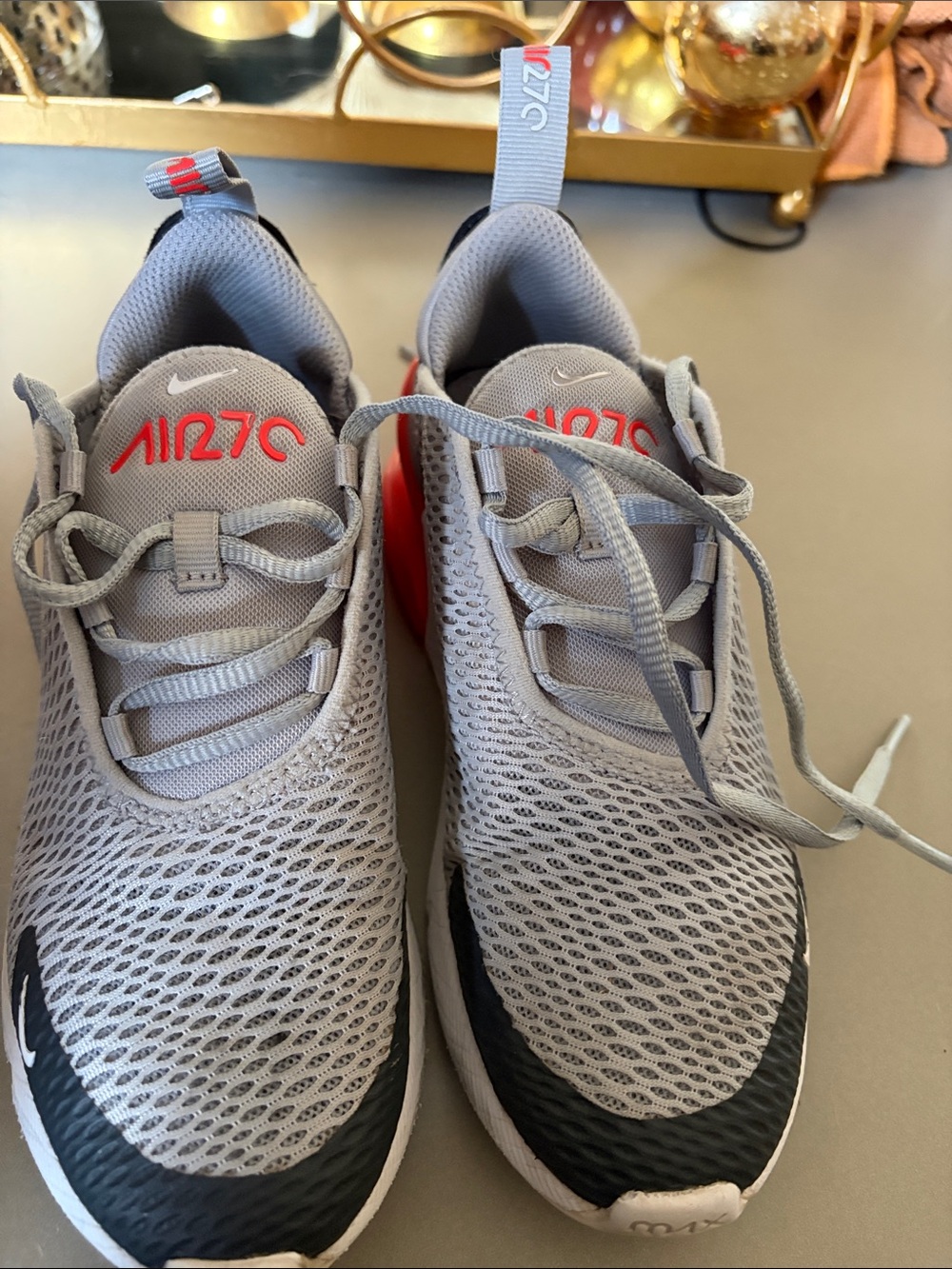 Nike Kids Grey and Red Air Max Sport Sneakers - Picture 2 of 9